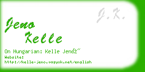 jeno kelle business card